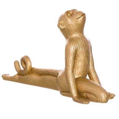 FIGURINE DE SINGE DE YOGA EN OR