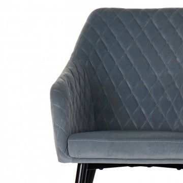 CHAISE TILDA VELOURS BLEU