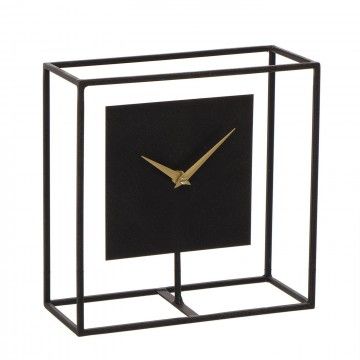 HORLOGE DE TABLE NOIRE POLONIA