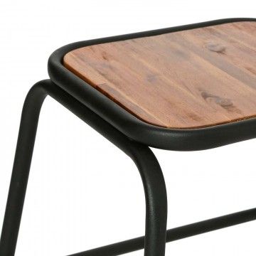 TABOURET MÉTAL NOIR ICHIRO