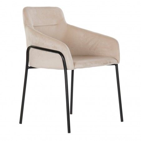 CHAISE NIKLAS VELOURS BEIGE