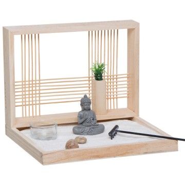 CENTRE DE TABLE YOKI BOIS 24CM