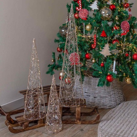 LOT 3 SAPINS DE NOËL DENAY LED