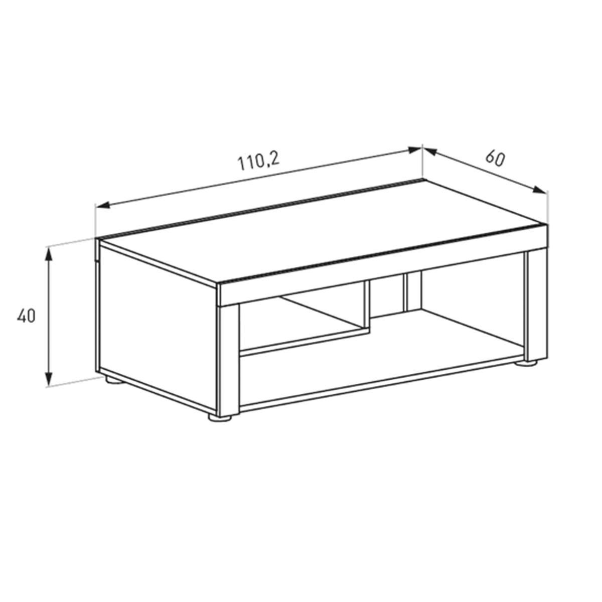 TABLE BASSE KYLIAN 110X40cm