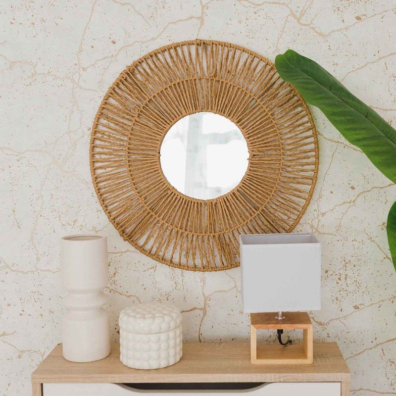 MIROIR CAREN RAPHIA 50CM