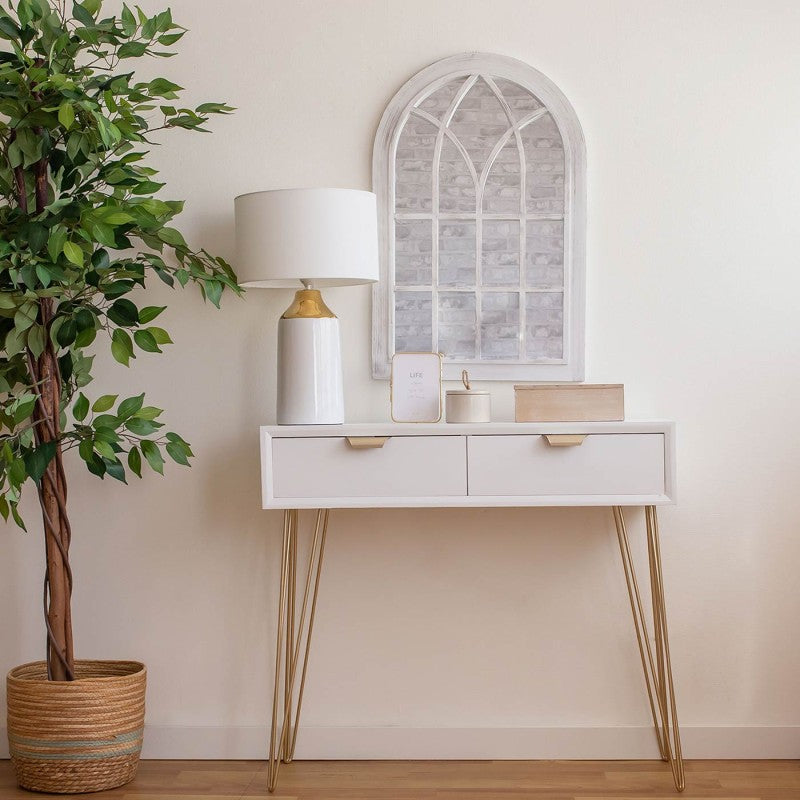 CONSOLE COPENHAGUE BLANC 90X80CM