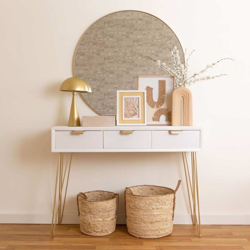 CONSOLE COPENHAGUE BLANC 110X80CM