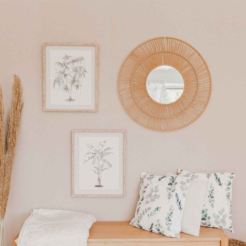 MIROIR CAREN RAPHIA 70CM